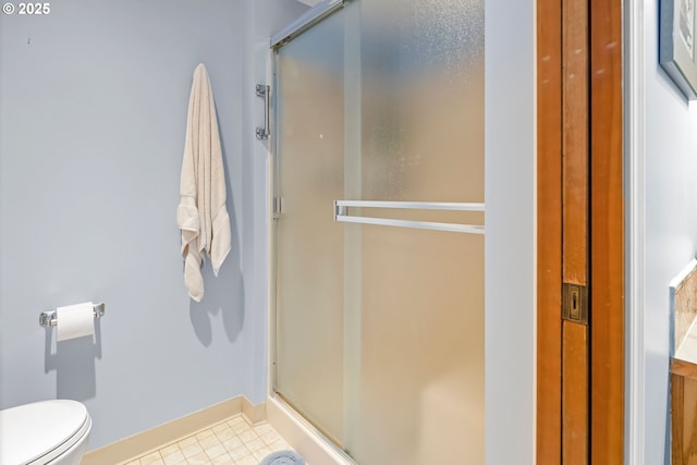 15565 SW 114th Ct Unit 23, Portland, OR 97224 - bathroom featuring a stall shower and tile patterned floors