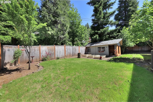 48521 E 1st St, Oakridge, OR 97463 - view of yard with an outdoor hangout area and an outdoor structure