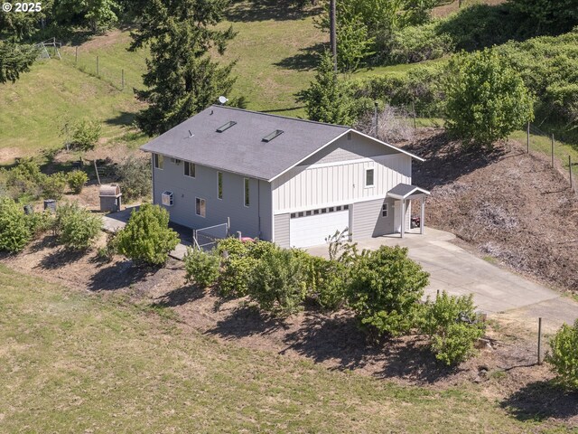 view of subject property