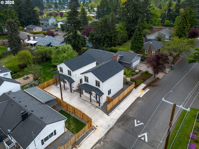 aerial view featuring a residential view