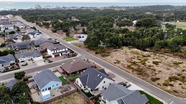 aerial view with a residential view