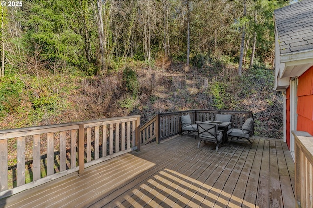 view of wooden terrace