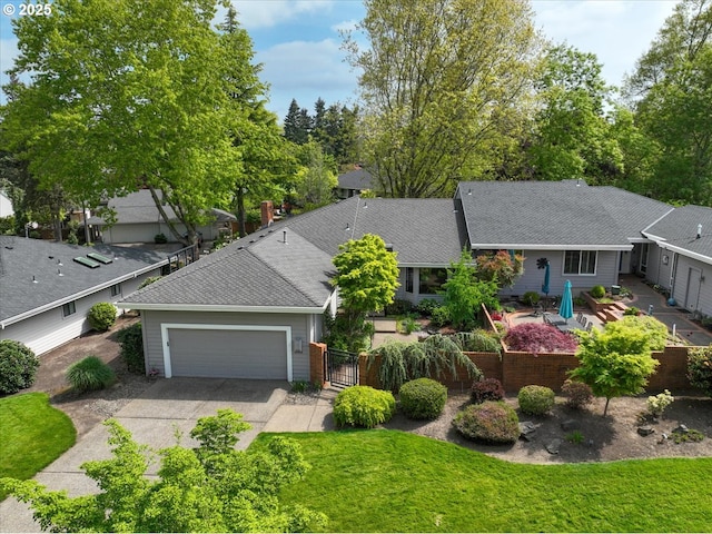 31560 SW Arbor Glen Loop, Wilsonville, OR 97070 - view of front facade with fence, a garage, a front yard, a gate, and driveway