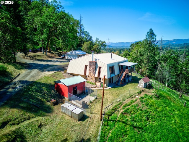 331 Hemlock Ln, Roseburg, OR 97471 - drone / aerial view featuring a mountain view