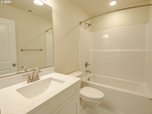 5465 Main St, Bay City, OR 97107 - full bathroom with shower / washtub combination, vanity, and toilet