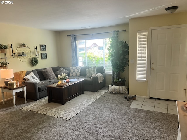 4733 Spring Meadow Ave, Eugene, OR 97404 - tiled living room featuring carpet floors