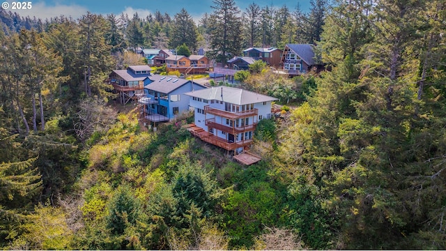 213 University Ave, Manzanita, OR 97130 - drone / aerial view featuring a view of trees