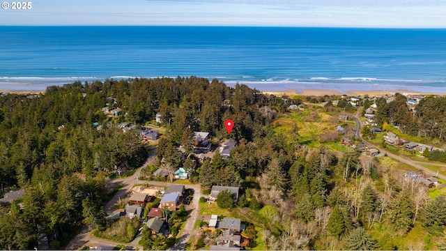 213 University Ave, Manzanita, OR 97130 - drone / aerial view with a water view