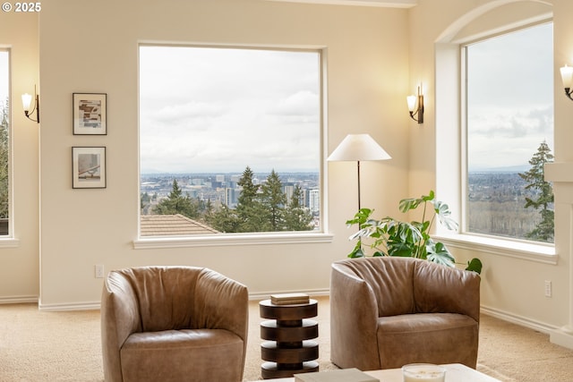 230 SW Florida St, Portland, OR 97219 - sitting room with carpet flooring and baseboards