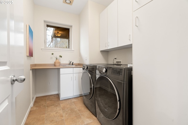 230 SW Florida St, Portland, OR 97219 - laundry area with washer and dryer and cabinet space