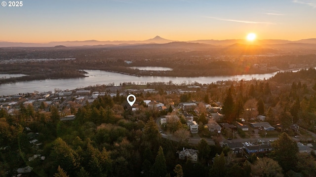 230 SW Florida St, Portland, OR 97219 - aerial view of property's location featuring a water and mountain view