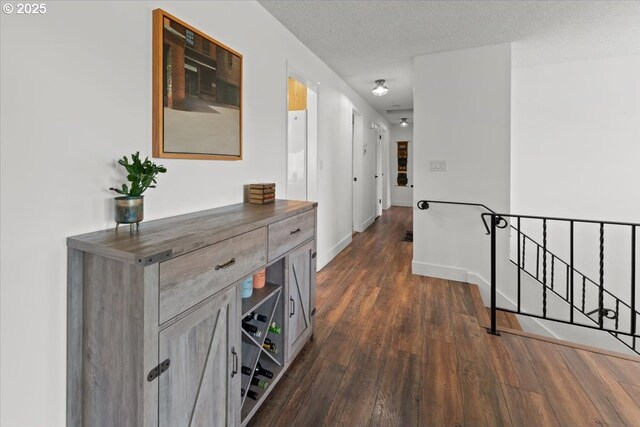 1941 NE 143rd Ave, Portland, OR 97230 - hall with dark wood-style flooring and a textured ceiling