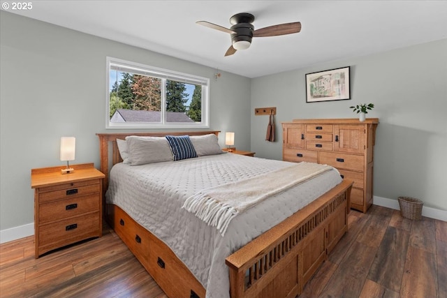 1941 NE 143rd Ave, Portland, OR 97230 - bedroom with dark wood-type flooring and a ceiling fan