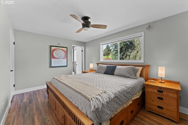 1941 NE 143rd Ave, Portland, OR 97230 - bedroom featuring dark wood-style flooring and a ceiling fan