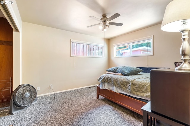 2120 W 23rd Ave, Eugene, OR 97405 - bedroom with carpet floors and a ceiling fan