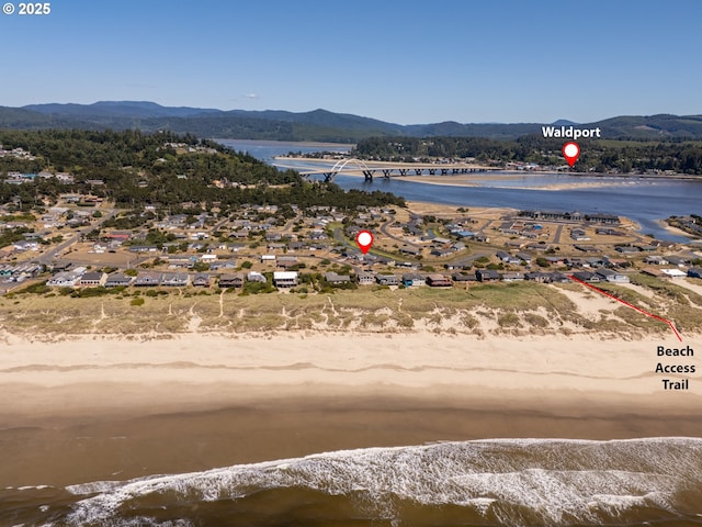1005 NW Pacific Way, Waldport, OR 97394 - aerial view of a water and mountain view and a notable bridge