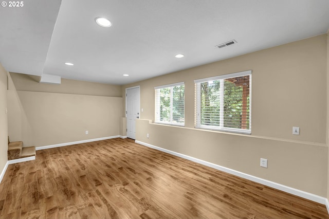 1320 NW Maple Ln, Camas, WA 98607 - spare room with baseboards, recessed lighting, and wood finished floors