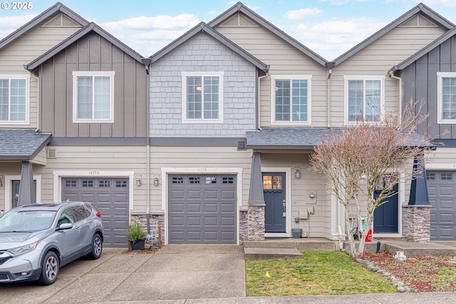 view of property with a garage