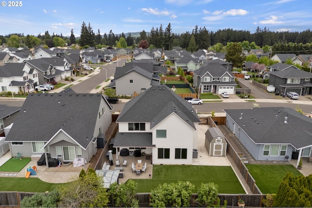 drone / aerial view featuring a residential view