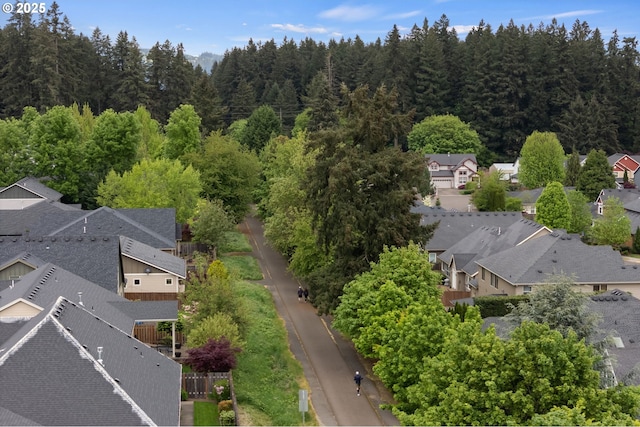 drone / aerial view with a residential view