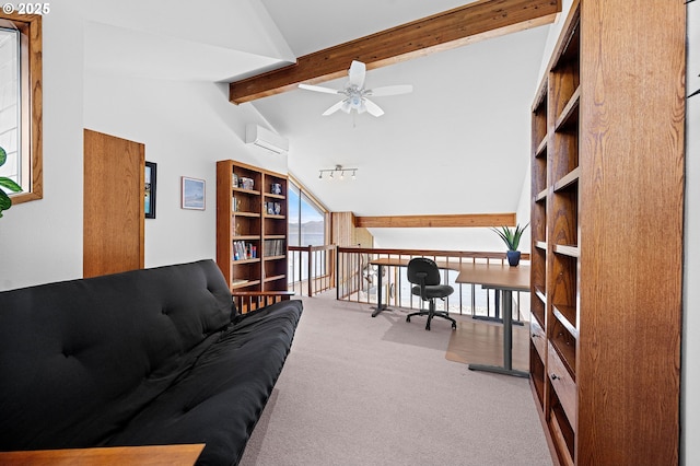 765 5th Ave Unit 5, Hammond, OR 97121 - carpeted office with a wall mounted air conditioner and a ceiling fan