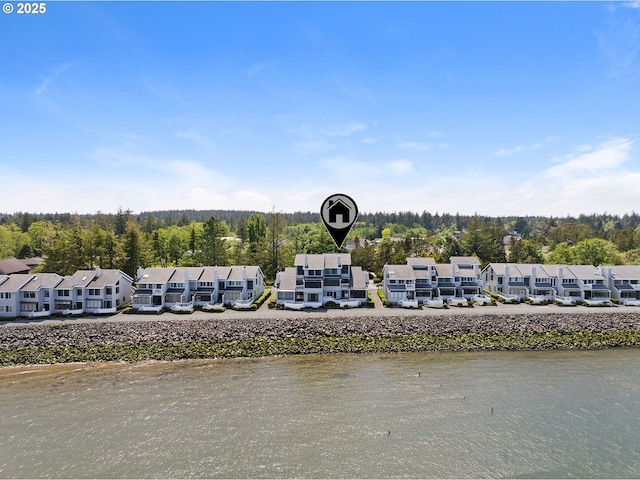 765 5th Ave Unit 5, Hammond, OR 97121 - aerial perspective of suburban area featuring a large body of water