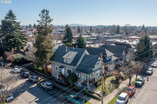 aerial view with a residential view