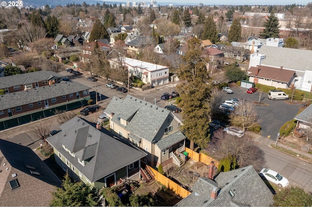 bird's eye view with a residential view