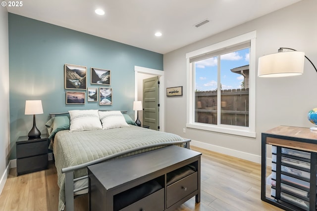 14015 NE 52nd Ave, Vancouver, WA 98686 - bedroom featuring baseboards, recessed lighting, and light wood-style flooring