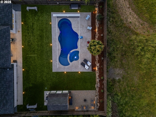 14015 NE 52nd Ave, Vancouver, WA 98686 - drone / aerial view of a pool area