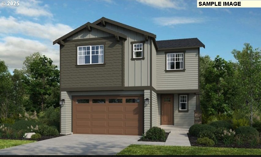 3785 SW Phyllis Ave, Gresham, OR 97080 - craftsman-style home featuring board and batten siding, a garage, and driveway
