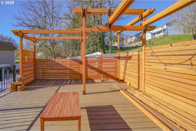 view of wooden deck