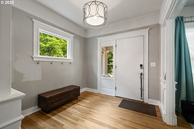 233 SE 28th Ave, Portland, OR 97214 - foyer entrance featuring light wood-style flooring and baseboards