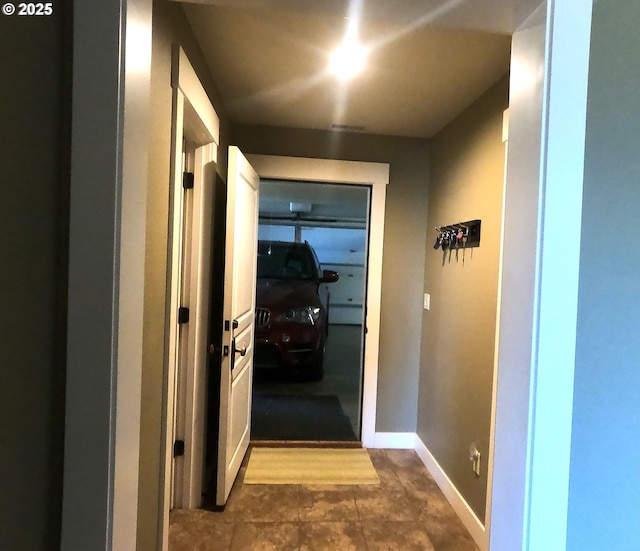 corridor with baseboards