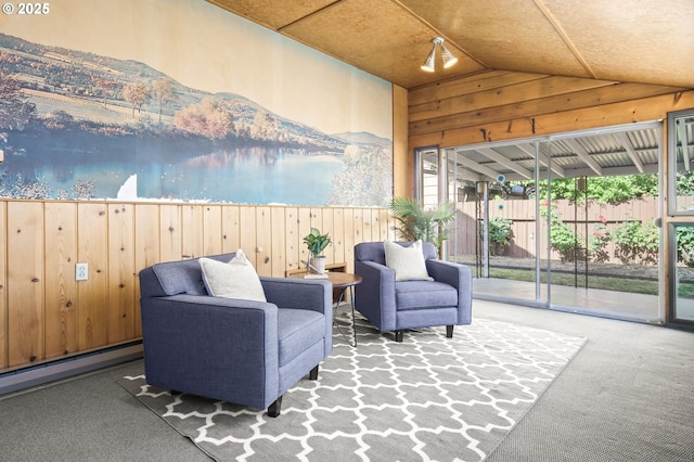 1422 NE 57th Ave, Portland, OR 97213 - lobby featuring lofted ceiling, wood walls, and a water view