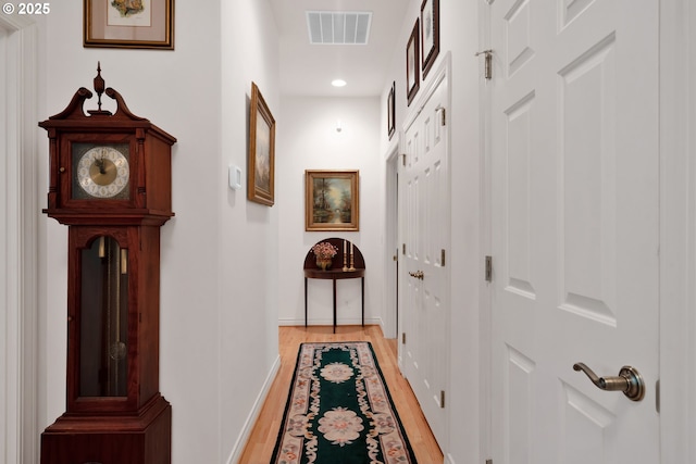 83485 Clear Lake Rd, Florence, OR 97439 - hall featuring light wood finished floors and recessed lighting