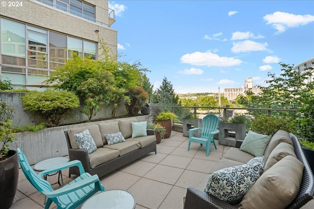 view of patio featuring outdoor lounge area