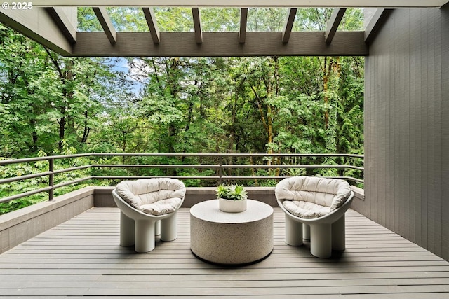 balcony with an outdoor living space