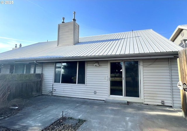 rear view of house featuring a patio area