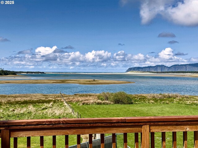 26230 Sandlake Rd, Cloverdale, OR 97112 - water view featuring a mountain backdrop