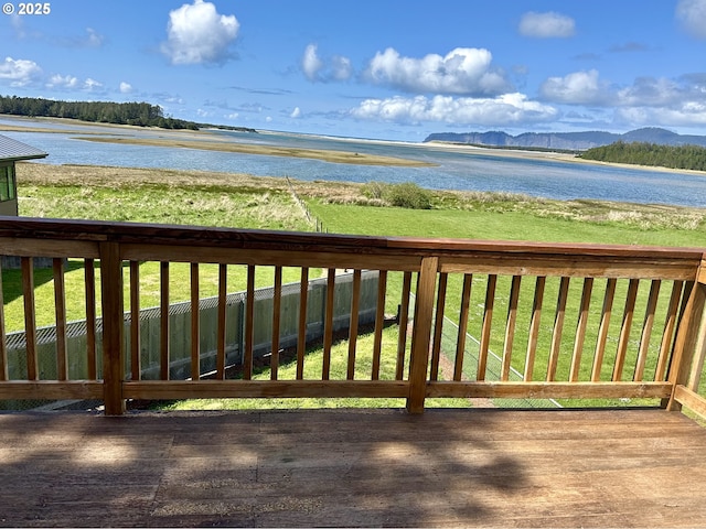 26230 Sandlake Rd, Cloverdale, OR 97112 - deck with a water and mountain view