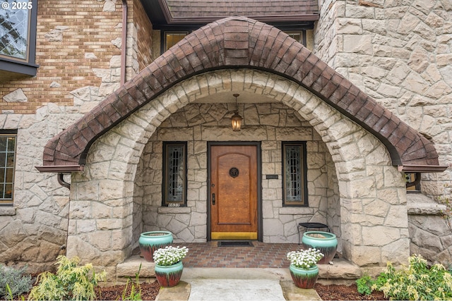 6633 SE 29th Ave, Portland, OR 97202 - entrance to property featuring stone siding