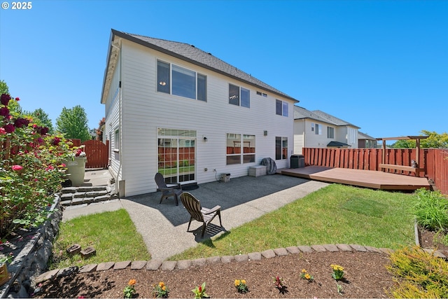 13733 NW Trevino St, Portland, OR 97229 - back of property featuring a deck and a patio