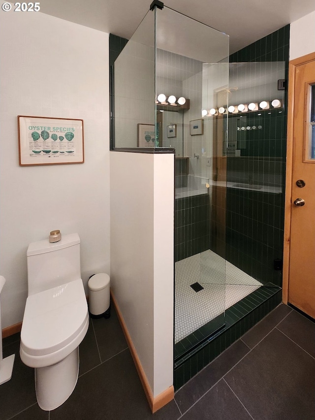 275 Sunset Dr, Eugene, OR 97403 - full bath with tiled shower and tile patterned floors