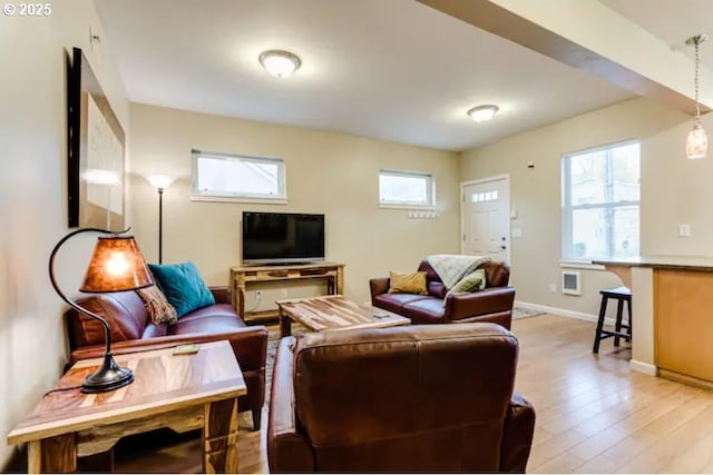 443/447 E 16th Ave, Eugene, OR 97401 - living area with light wood-style floors and baseboards