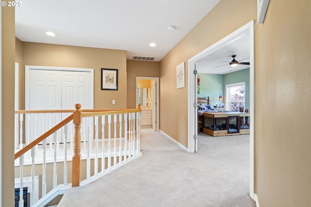 2855 NW Orchard Heights Ave, Albany, OR 97321 - corridor with carpet floors, baseboards, and recessed lighting