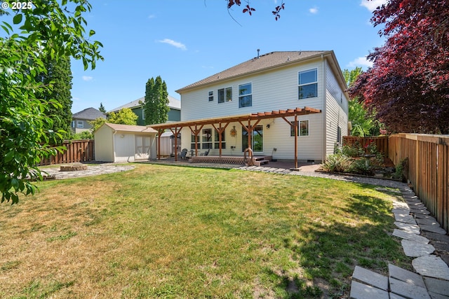 2855 NW Orchard Heights Ave, Albany, OR 97321 - back of property with a fire pit and a patio area