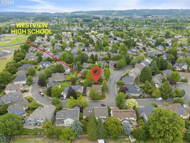 17811 NW Gilbert Ln, Portland, OR 97229 - aerial perspective of suburban area