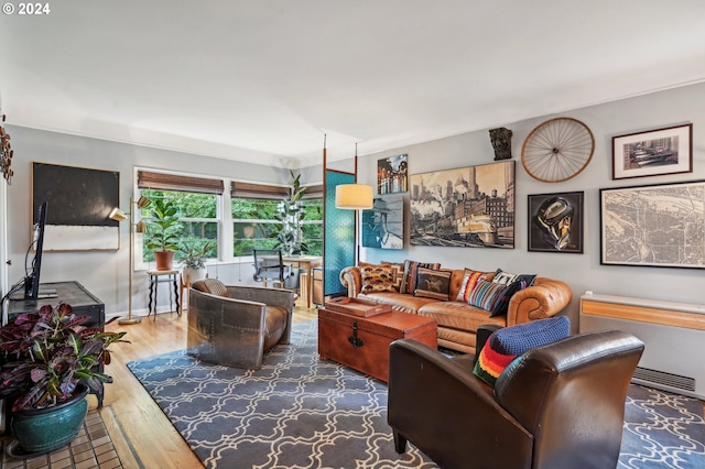 2025 SE Caruthers St Unit 19, Portland, OR 97214 - living area featuring wood finished floors