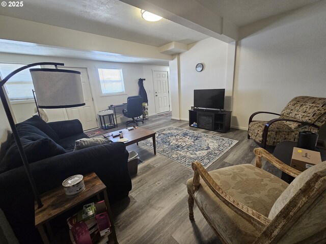 110 2nd St, Astoria, OR 97103 - living area featuring wood finished floors and baseboards